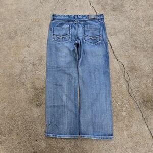 Vtg Y2k BAILEY'S PT Straight Embroidered Pocket Denim Jeans 36 x 30 34 x 28 Fit